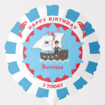 Ballon Gonflable Pirate Birthday Cute Ship Kids Personnalisé<br><div class="desc">Conception amusante pour les enfants,  bateau de pirate complet avec perroquets; idéal pour les petits enfants et si facile à customiser avec un nom personnel et l'âge pour leur anniversaire</div>
