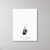 Ballon Guestbook Weddenschap Fingerprint Canvas Afdruk (Voorkant)