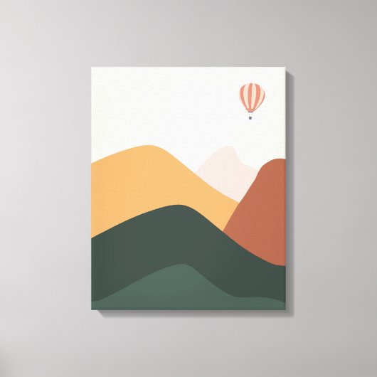 Ballon Landscaped Uitzicht Canvas Afdruk (Voorkant)