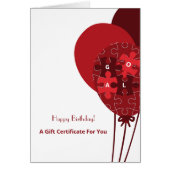 Ballon Life Coach Happy Birthday Cadeaubon (Voorkant)