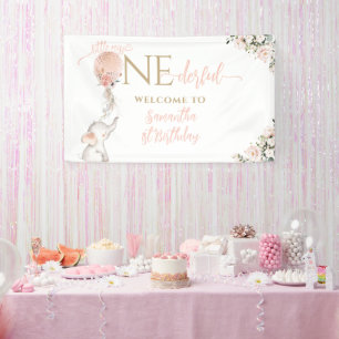 Ballon Little Miss Onederful Girl 1e verjaardag Spandoek