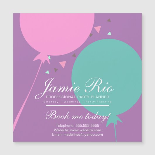 Ballon Magnet van de Planner van de Partij (Voorkant)