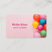 Ballon Party-decor Visitekaartje (Voorkant)
