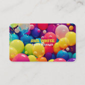 Ballon Party-decor Visitekaartje (Voorkant)