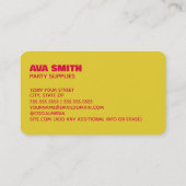 Ballon Party-decor Visitekaartje (Achterkant)