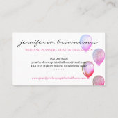 Ballon Party Planner Glitter Organization Agent Visitekaartje (Achterkant)