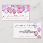 Ballon Party Planner Glitter Organization Agent Visitekaartje (Voorkant / Achterkant)