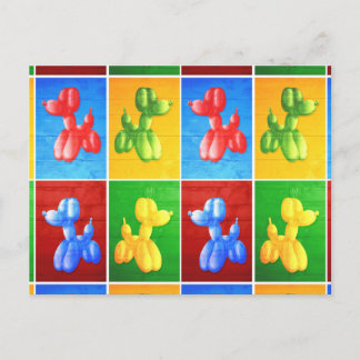 Ballon Poodle Briefkaart