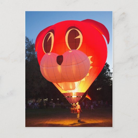 Ballon Rabbit Briefkaart (Voorkant)