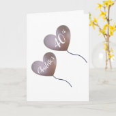 ballon rose carte personnalisée 40e anniversaire (Fleur jaune)