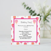 ballon rose orange ANNIVERSAIRE INVITATION (Debout devant)