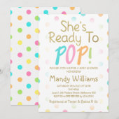 Ballon Rose Prêt À Pop Baby shower Invitation (Devant / Derrière)