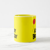 Ballon Rouge Mug Joyeux Anniversaire Jaune (Centre)