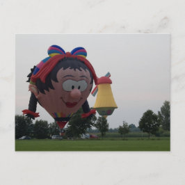 Ballon speciale meisjeswindmolen briefkaart