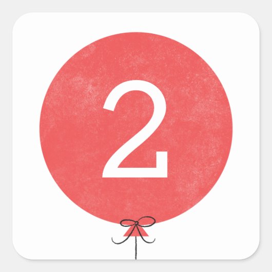 Ballon Sticker - Rood (Voorkant)