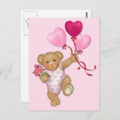 Ballon Teddy Briefkaart (Voorkant / Achterkant)