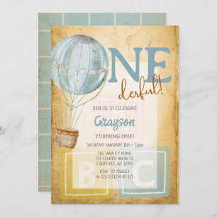  ballon Uitnodiging eerste verjaardag