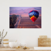 Ballon uitzicht bij zonsopgang poster (Keuken)