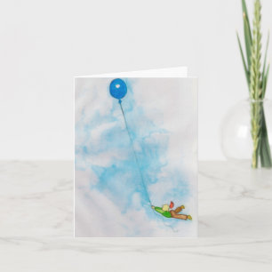 ballon verjaardag jongen notecard kaart