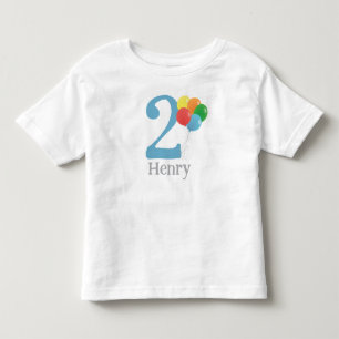 Ballon Verjaardag Shirt met Leeftijd voor Kinderen