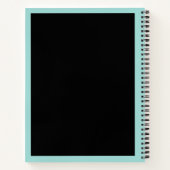 Ballon Whisk Turquoise Black Voeg Jouw naam toe Notitieboek (Achterkant)