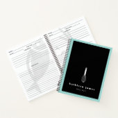 Ballon Whisk Turquoise Black Voeg Jouw naam toe Notitieboek (Binnen)