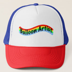 ballonartiest: wazig design in heldere kleuren trucker pet