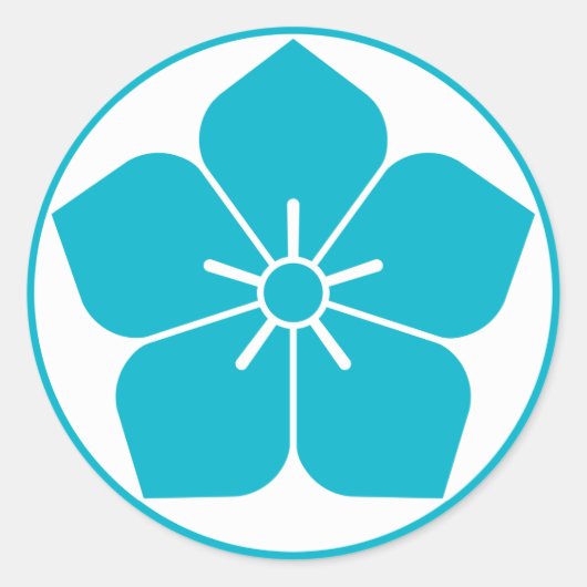 ballonbloem, van rijstcake ronde sticker (Voorkant)