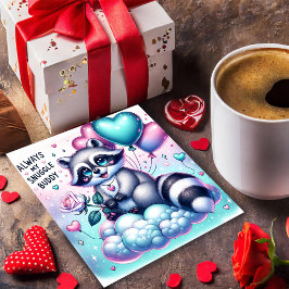 Ballonboeket Wasbeer Valentijnskaart Feestdagenkaart