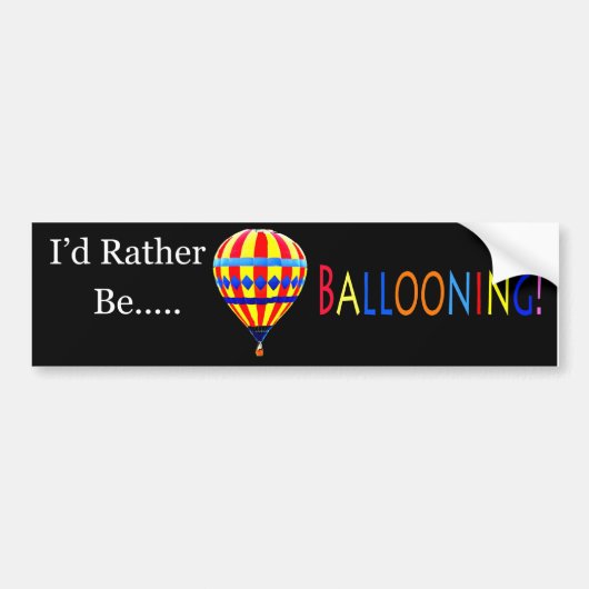 Ballonbumpersticker Bumpersticker (Voorkant)