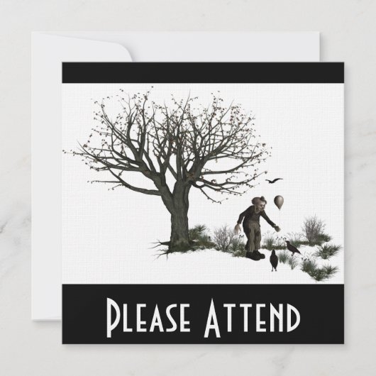 Ballonclown Old Tree & Black Birds Original Kaart (Voorkant)