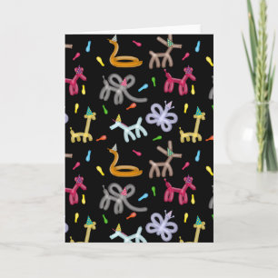 Ballondieren Feestje Thema voor Kinderen Kaart