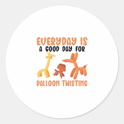 ballondieren ronde sticker (Voorkant)