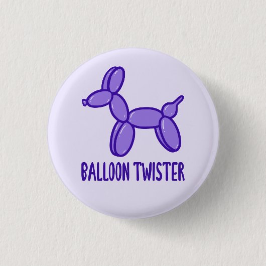 Ballondraster (Paars) Pin Button (Voorkant)