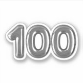 Balloneffectnummer 100 Sticker (Voorkant)