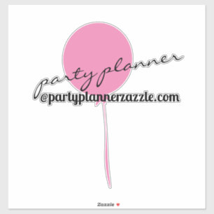 Ballonfeestplanner elke kleur naam autosticker sticker