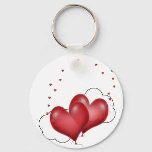 Ballonharten met weinig hart sleutelhanger