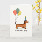 Ballonhond Verjaardagskaart Kaart (Gele Bloem)