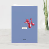 Ballonhond verjaardagskaart kaart (Achterkant)