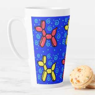 Ballonhonden met Polka Dots en Swirls Latte Mok