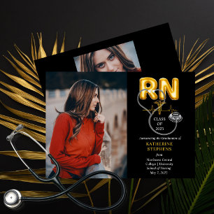 Ballonletters RN Caduceus Stethoscoop Afstuderen Aankondiging