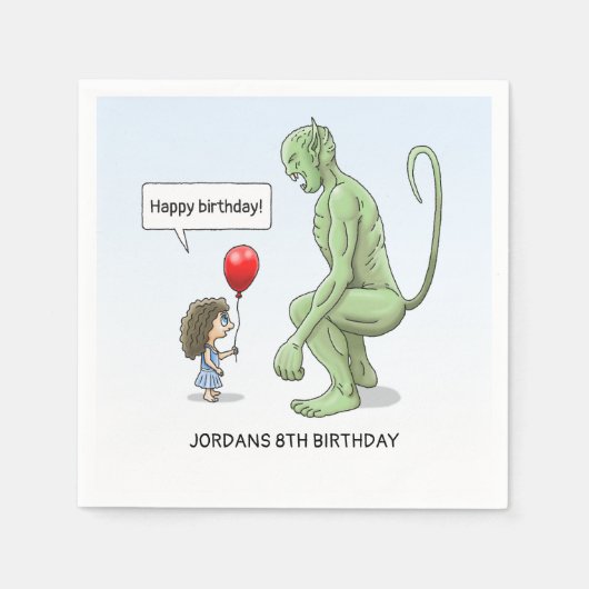 Ballonmeisje en Goblin Servet (Voorkant)