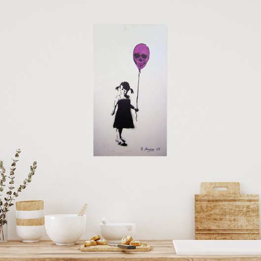 ballonmeisje poster (Keuken)