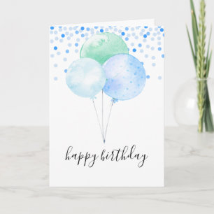 Ballonnen Baby Boy Verjaardag Eenvoudig Gepersonal Kaart