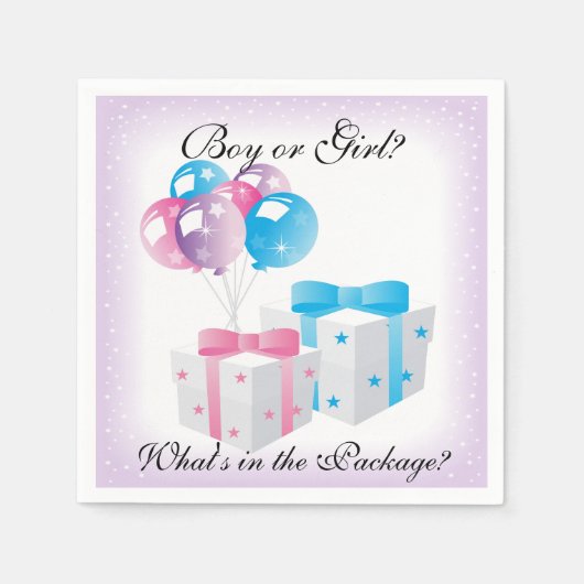 Ballonnen Baby Gender Reveal Paper Party servetten (Voorkant)