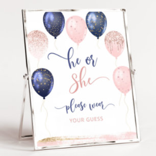 ballonnen die hij of zij draag je gok poster