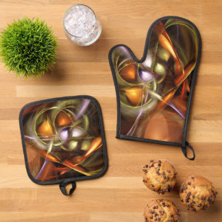 Ballonnen en Lint Abstract Ovenwant & Pannenlap Set