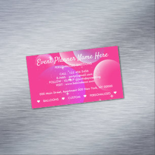 Ballonnen Event Party Plan Decor Roze Magnetisch Visitekaartje