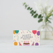 Ballonnen - Feestplanner Visitekaartje (Staand voorkant)