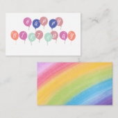 ballonnen gefeliciteerd informatiekaartje (Voorkant / Achterkant)